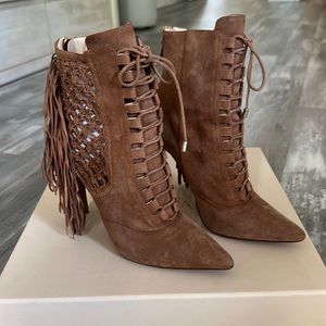Alexander Birman Katys Suede Ankle Tassel Boot